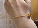 莉萨王氏S925银金色裸链简约基础银链子O仔十字水波盒子侧身多款锁骨链 经典十字链金色 45cm 实拍图