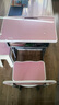 晶霄儿童学习桌椅套装作业课桌子小孩书桌写字桌学校小学生家用可升降 【旗舰款】双柱课桌+椅 公主粉 实拍图