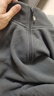 探拓（TECTOP）抓绒衣 户外加厚保暖男抓绒衣纯色立领半开衫柔软舒适抓绒衣 MZRY033 男款灰色 L 实拍图