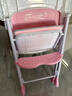 友彩可折叠宝宝餐椅酒店多功能商用吃饭座椅婴儿家用饭店儿童餐桌椅子 折叠款/樱花粉+舒适软垫+单餐盘 实拍图