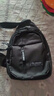 【京东物流】运动便携男女胸包单肩斜挎骑行健身训练瑜伽帆布包 黑色-双层 实拍图