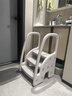 曼龙流星踩脚凳宝宝洗漱台阶凳儿童垫脚婴幼儿洗脸楼梯洗手台踩凳 灰 实拍图