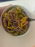 云山半低脂三色蔬菜面条半干面方便挂面代餐主食火锅面彩虹面条拌面150g 实拍图