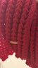 百搭韩版针织毛线红色围巾女2024圣诞冬季高级感新年礼物情侣围脖 针织围巾-酒红色-1个装-保暖 1 实拍图