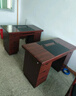 信京 办公桌电脑桌办公室老板桌家用经典油漆电脑桌1.2米（红棕色） 实拍图