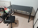 甄严选电脑桌台式电竞桌椅套装组合桌子办公家用桌学习桌书房书桌写字桌 【电竞桌椅套装】黑碳纤维面140*60CM 实拍图
