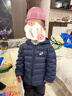 亚瑟士（asics）童装25年冬季儿童柔软舒适三防轻薄保暖羽绒服【高充绒量】 藏青色 清洁度1000-鸭绒 150 充绒量88.5g 实拍图