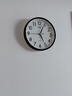 康巴丝（Compas）挂钟客厅 静音走时简约石英钟表挂墙时钟 c2855 黑色 26cm直径 实拍图