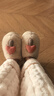 QYCKABY棉拖鞋女秋冬季2025新款居家毛绒防寒保暖踩屎感厚底防滑地板拖男 米色【柔软冬季】 38-39 正码 实拍图