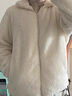 优衣库女装男装长绒摇粒绒拉链茄克/长袖外套夹克冬新款479611 01 乳白色 XL 实拍图