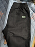 【纯棉耐磨】春秋季纯色休闲裤男士宽松大码直筒裤工装加绒工作裤 黑色+深灰 【春秋厚款】 2XL 【适合160-180斤体重】 实拍图
