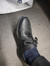 金猴男鞋秋季商务休闲鞋皮鞋男透气柔软耐磨爸爸鞋Q28160A 黑色 42 实拍图