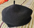 玖慕（JIUMU）纯羊毛贝雷帽秋冬季保暖毛呢画家帽日系英伦复古经典百搭帽子女 实拍图