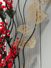 MZXM假花仿真花摆设客厅红浆.果落地式插花干花花束欧式装饰花艺摆件 C款-【红浆果银杏叶】含瓶 实拍图