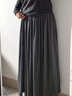 UR2026春季新款女装简约休闲纯色超宽松高腰A字半裙UWB550004 深灰花灰 S (XS-S) 实拍图