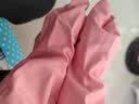 光多拉洗碗手套加绒螺纹束口洗衣服家务丁腈手套厨房加长防水滑丁晴手套 实拍图
