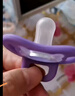 贝亲（Pigeon）安抚奶嘴 硅橡胶奶嘴 M号3-6个月（紫色）带收纳盒N982 实拍图