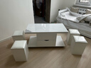 我爱川威可升降茶几餐桌两用现代简约家用客厅小户型多功能折叠移动茶几桌 包安装【雪山白岩板+白柜体】 100*50cm 实拍图