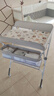 费林斯曼尿布台婴儿护理台多功能操作台新生儿抚触台宝宝洗澡换尿布台 银河灰【万向轮+置物篮+小水盆】 安全防护  四档可调节 实拍图
