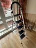 忆琳居梯子家用安全人字梯折叠伸缩多功能楼梯便捷扶梯加厚安全步梯白五 实拍图