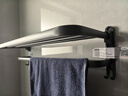 一卫（yweel）枪灰色太空铝毛巾架免打孔卫生间置物架浴室厕所浴巾架加厚洗手间 （掌柜热荐）枪灰双层浴巾架60cm 实拍图