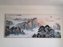 彼枫2026新款挂画有山无水靠山图装饰画办公室山水风景画客厅背景字画 A【背有靠山】 长140高60cm 亮丽晶瓷画+铝合金框【黑框】 实拍图