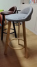 京焱吧台椅高脚餐椅子家用凳子酒吧靠背椅钢腿收银台座椅前台高吧凳 灰色仿麻布 60cm高 实拍图