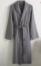 竹一百浴袍 纯棉吸水浴衣简约家居浴袍汗蒸服华夫格男女睡袍 灰色 M码 实拍图