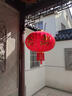 倍欢喜 2026元宵节大红灯笼吊灯中国风挂饰元宵节户外阳台大门 80#全家福一对装+LED灯+长杆款 实拍图