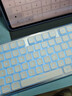 狼途L1静音键盘有线/无线键盘高颜值键盘104键机械手感薄膜键盘电竞游戏男女生办公键盘电脑笔记本键盘 【无线·低音】白冰蓝光+T6无线鼠标 实拍图