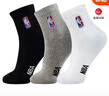 NBA袜子男士秋冬休闲运动袜吸汗无骨精梳棉袜刺绣训练跑步篮球袜3双 实拍图