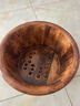 川柏香实木泡脚桶木桶洗脚盆木桶家用足浴桶泡脚木质香柏木碳化木制脚盆 26cm 【高温碳化穴位按摩】+艾草60包 实拍图