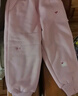 戴维贝拉（DAVE＆BELLA）男童加绒裤子秋冬新款女宝宝束脚裤儿童休闲长裤小童裤子童裤 粉色【现货】 110 cm（建议身高100-110cm） 实拍图