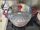 爱仕达（ASD）蒸锅304不锈钢双层家用蒸煮炖汤锅 30CM加高多层蒸笼·原木系列G2 实拍图