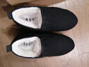 布舍元老北京布鞋棉鞋高帮羊毛保暖男中老年防滑爸爸鞋74X-0214黑色39 实拍图