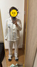 俞兆林睡衣女亲肤纯色渐变条纹可爱熊猫刺绣春秋季长袖长裤家居服套装 实拍图