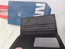 七匹狼（SEPTWOLVES）钱包男士长款真皮2026新款超薄头层牛皮拉链钱夹爸爸皮夹手包卡包 超薄黑金属狼标3A3071032-01 实拍图