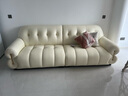 冬熊棉花糖真皮沙发法式奶油风客厅小户型轻奢白色钢琴键云朵沙发 【大三人位2.5米】 生态皮【旗舰版】凝胶记忆棉+6CM紫罗兰 实拍图