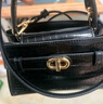 CHARLES&KEITH鳄鱼纹凯莉包手提斜挎婚包包女包生日礼物新年礼物CK2-50270880-1 Black黑色 S 实拍图