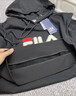 FILA 斐乐官方情侣款套头卫衣25秋冬季新款休闲宽松长袖加绒保暖上衣 【常规款】正黑色-BK S 165/88A/S 实拍图