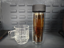 富光男女士双层玻璃杯 高硼硅玻璃304茶隔水杯子 带茶隔泡茶杯320ml 实拍图