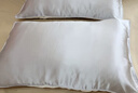 La Torretta 真丝枕套 22姆米100%桑蚕丝枕头套简约枕芯枕头套 雾霾蓝-单只装 实拍图