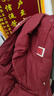 雅鹿品牌长款羽绒服女长过膝新款冬季加厚保暖时尚宽松鸭绒连帽外套 红色 M （推荐125-150斤） 实拍图