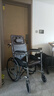 鱼跃(yuwell)手动轮椅车H059B老人半躺护理型带坐便椅餐板钢管可折叠 实拍图