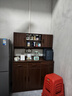 御乐欣实木餐边柜靠墙一体柜子客厅茶水柜家用多功能收纳储物碗柜酒柜 【五门三抽】胡桃色120cm 【省钱】自行安装 实拍图