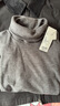 优衣库女装HEATTECH摇粒绒两翻领套头衫/长袖25秋冬新款479608 07 青灰色 S /155/80A 实拍图