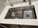 欧琳（OULIN）厨房水槽大单槽洗菜盆大单槽洗菜池一体盆SUS304不锈钢水槽台下盆 升级双阶梯76×45不锈钢抽拉龙头 实拍图