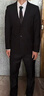 卡度顿西服套装男三件套职业商务小西装正装外套男修身新郎伴结婚礼服 黑色双扣【西服+西裤+衬衫】 XL 【116-126斤】+8件礼品 实拍图