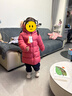 保姆鹅  【风墙】儿童羽绒服宝宝中长款护脸加厚外套保暖童装[NG2664] 石榴粉 130 实拍图