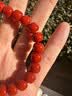 保真正品云南保山南红玛瑙手串女款满色柿子红老型珠手链单圈礼物 收藏级南红老型蜜蜡款6mm 实拍图